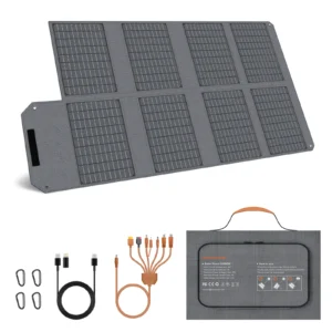 Foldable Solar Panel, Portable Power Supply  Connector for Emergency Backup