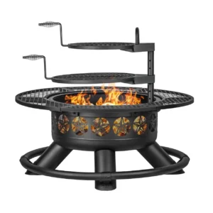 47 Inch Outdoor Fire Pit with 2 Grill